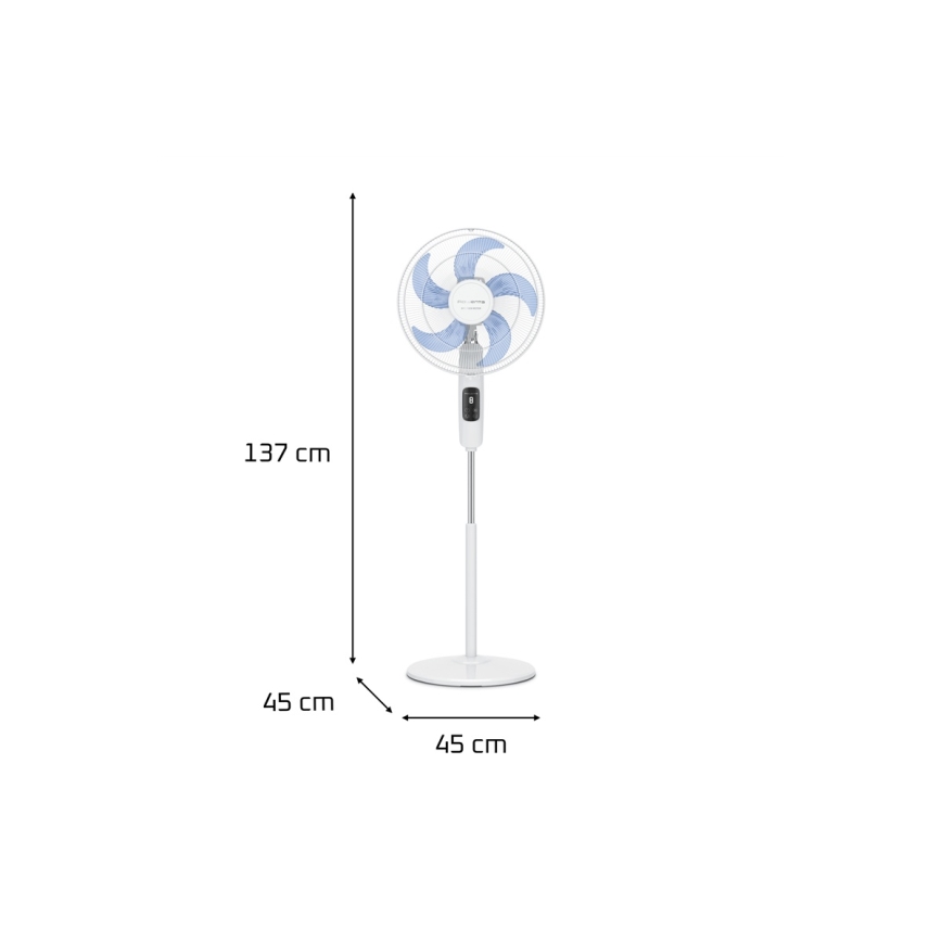 Rowenta - Stojanový ventilátor TURBO SILENCE 55W/230V 147 cm biela + diaľkové ovládanie