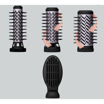 Rowenta - Teplovzdušná kefa BRUSH ACTIV 1000 W/230 V, čierna