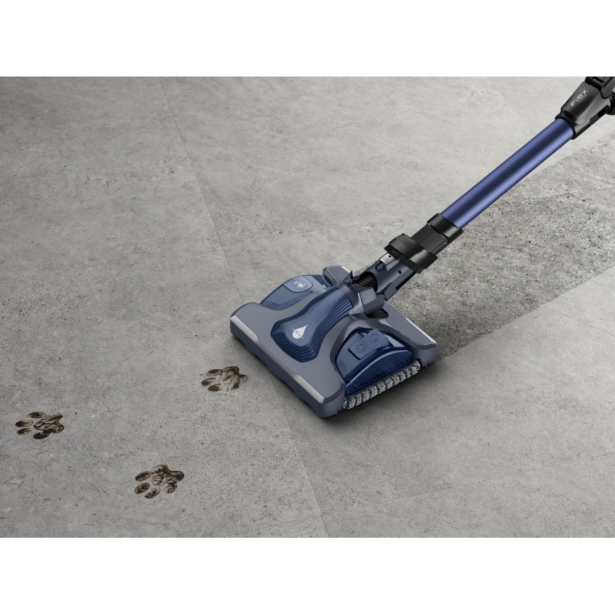 Rowenta - Tyčový vysávač s mopom X-FORCE FLEX ANIMAL AQUA AUTO 3v1 480W/32,4V 2500 mAh modrá
