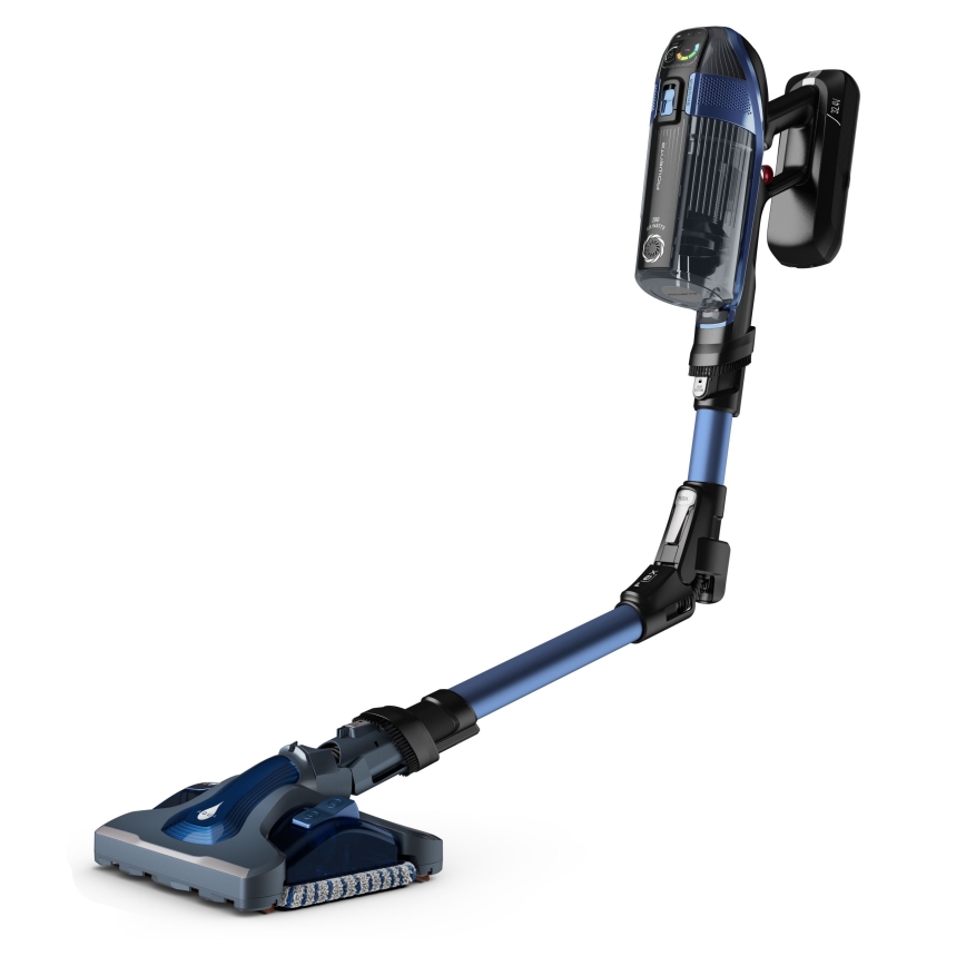 Rowenta - Tyčový vysávač s mopom X-FORCE FLEX ANIMAL AQUA AUTO 3v1 480W/32,4V 2500 mAh modrá