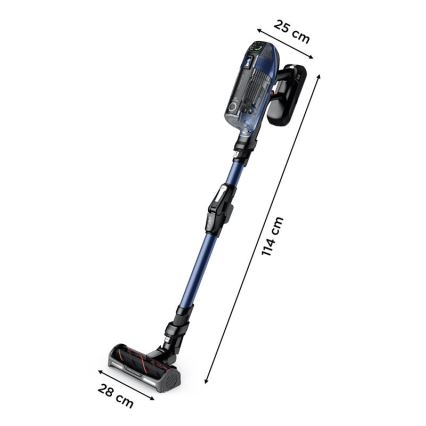 Rowenta - Tyčový vysávač s mopom X-FORCE FLEX ANIMAL AQUA AUTO 3v1 480W/32,4V 2500 mAh modrá
