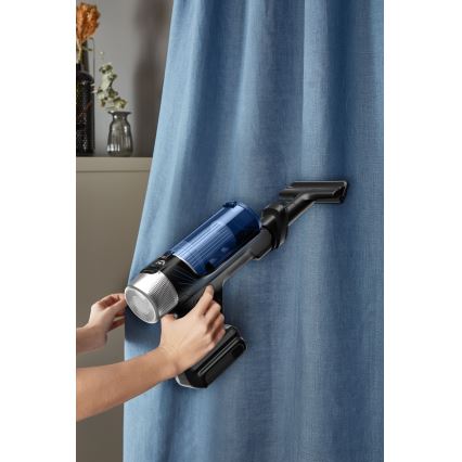 Rowenta - Tyčový vysávač s mopom X-FORCE FLEX ANIMAL AQUA AUTO 4v1 250W/25,2V 2500 mAh čierna/modrá