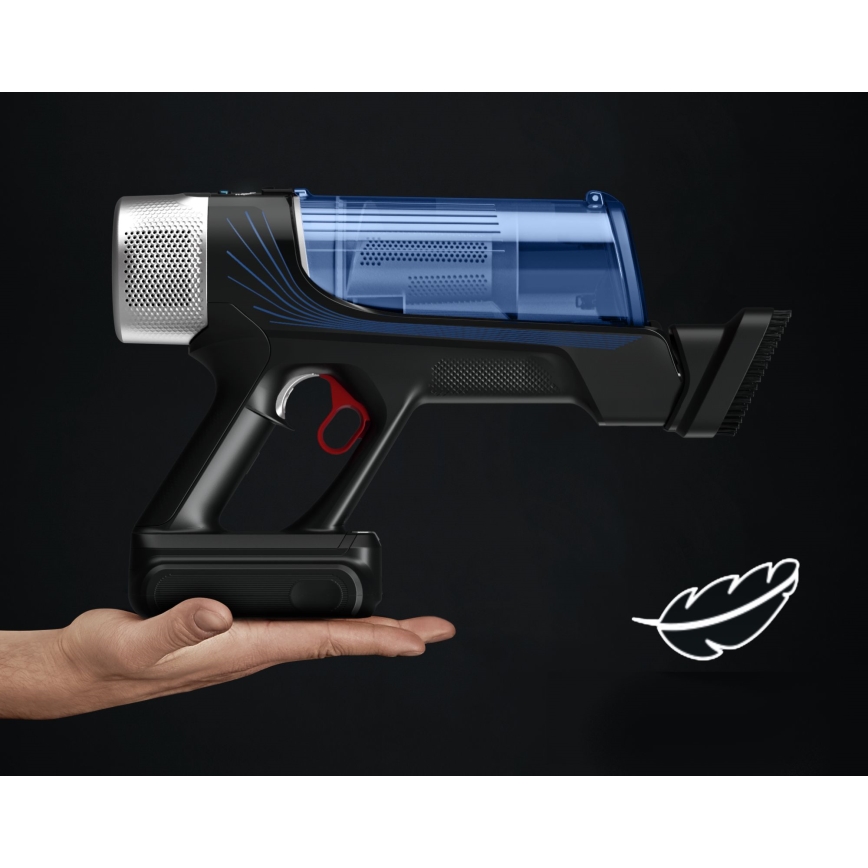 Rowenta - Tyčový vysávač s mopom X-FORCE FLEX ANIMAL AQUA AUTO 4v1 250W/25,2V 2500 mAh čierna/modrá