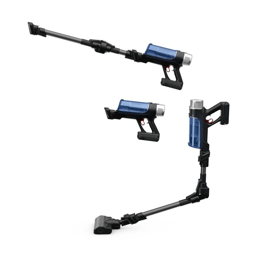 Rowenta - Tyčový vysávač s mopom X-FORCE FLEX ANIMAL AQUA AUTO 4v1 250W/25,2V 2500 mAh čierna/modrá