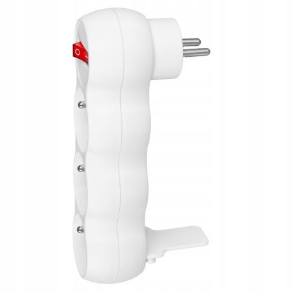 Rozbočovač zásuviek s vypínačom, 3 zásuvky