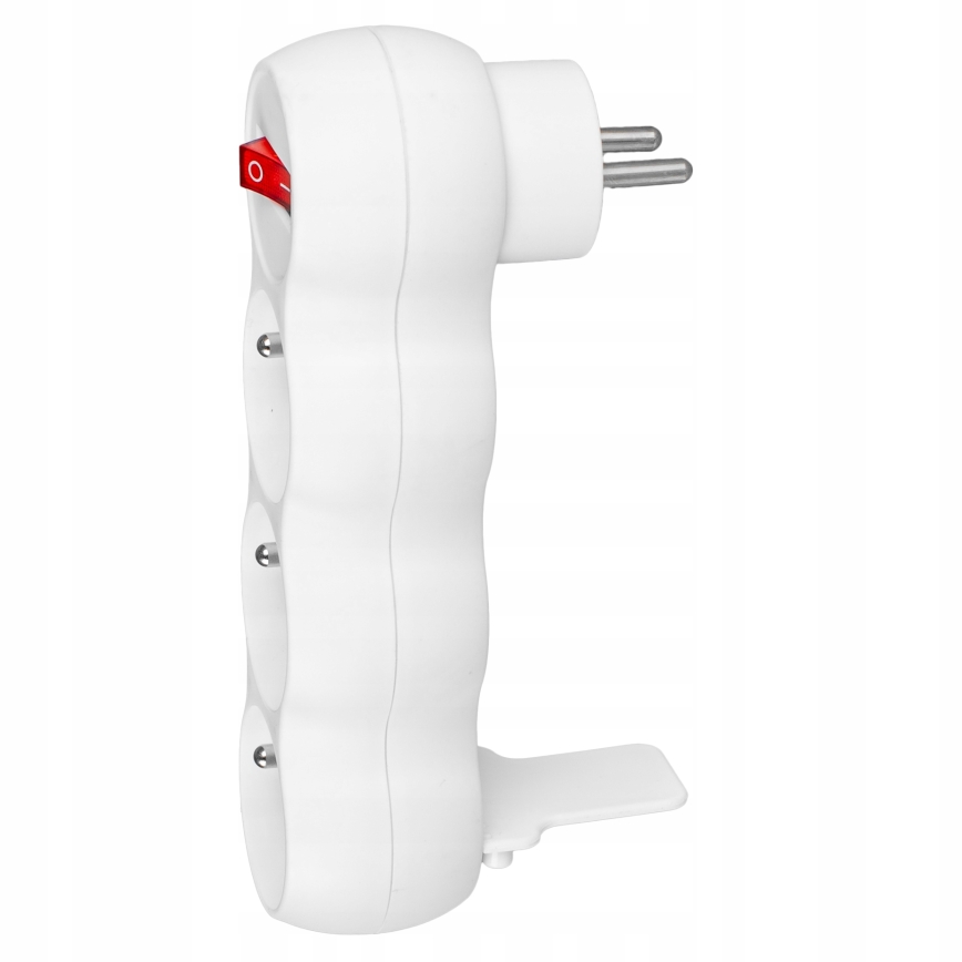 Rozbočovač zásuviek s vypínačom, 3 zásuvky