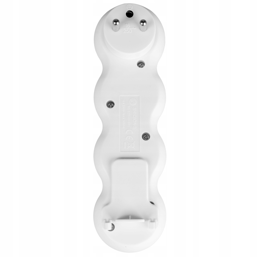 Rozbočovač zásuviek s vypínačom, 3 zásuvky