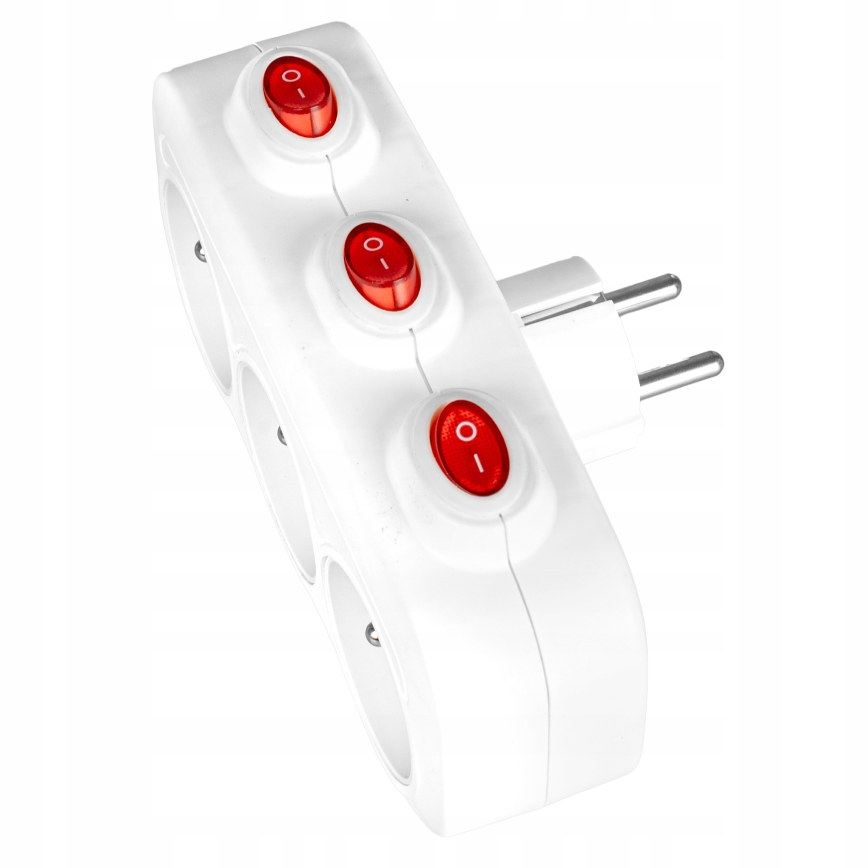 Rozbočovacia zásuvka s vypínačmi 3Z