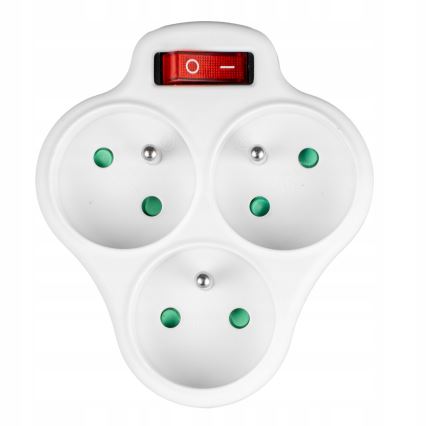 Rozbočovacia zásuvka s vypínačom 3Z