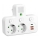 Rozbočovacia zásuvka s vypínačom a LED osvetlením LINEA PRO 2Z + 3xUSB A/C SCHUKO 4000K biela