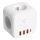 Rozbočovacia zásuvka s vypínačom LINEA 3x230V + 4xUSB A/C biela