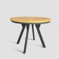 Rozkladací jedálenský stôl CENTRO 100/140x77 cm dub craft/čierna