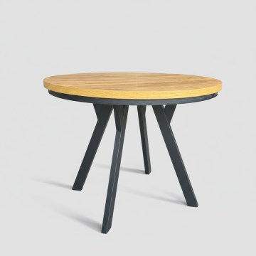 Rozkladací jedálenský stôl CENTRO 100/140x77 cm dub craft/čierna