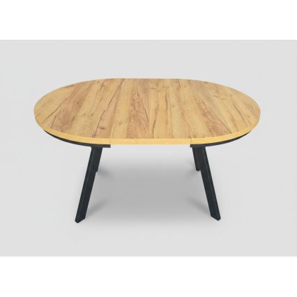 Rozkladací jedálenský stôl CENTRO 100/140x77 cm dub craft/čierna