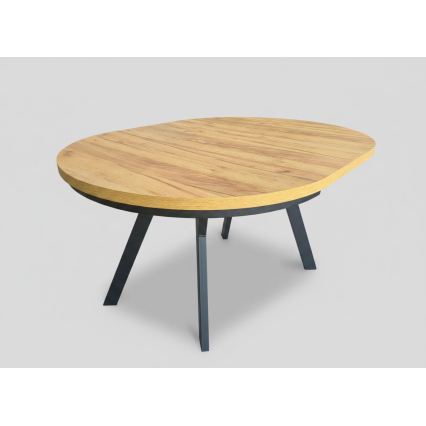 Rozkladací jedálenský stôl CENTRO 100/140x77 cm dub craft/čierna