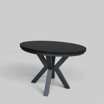 Rozkladací jedálenský stôl CONVI 100/140x73 cm čierny