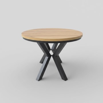 Rozkladací jedálenský stôl CONVI 100/140x73 cm dub craft/čierna