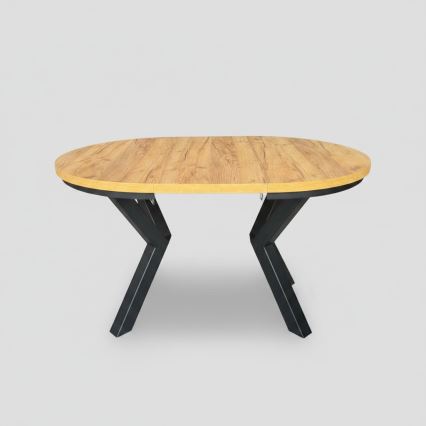 Rozkladací jedálenský stôl CONVI 100/140x73 cm dub craft/čierna