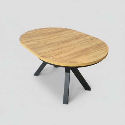Rozkladací jedálenský stôl CONVI 100/140x73 cm dub craft/čierna