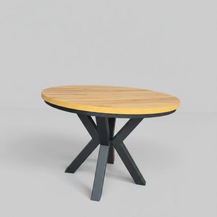 Rozkladací jedálenský stôl CONVI 100/140x73 cm dub craft/čierna