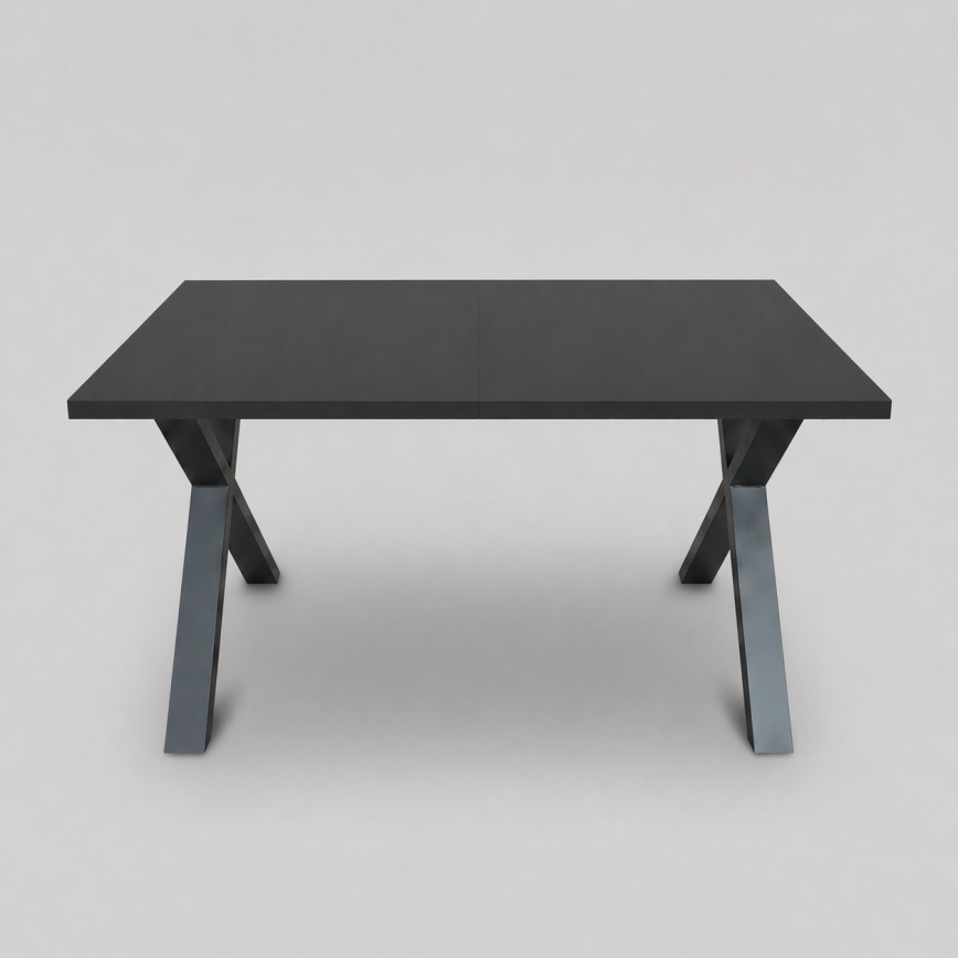 Rozkladací jedálenský stôl DOMO 150/190x80 cm čierny