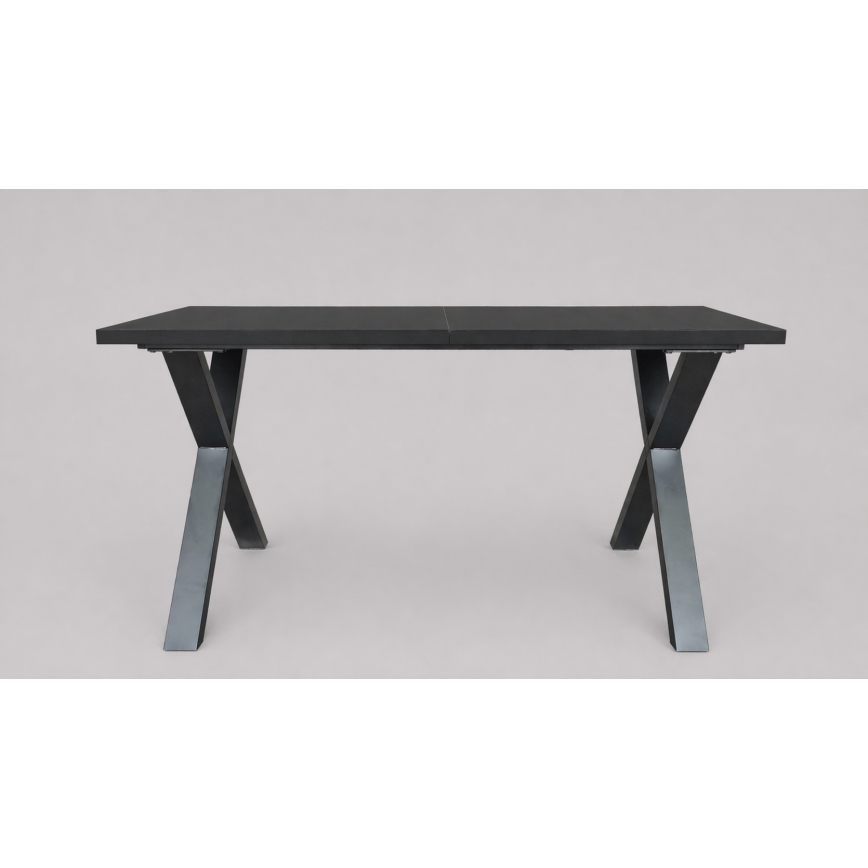 Rozkladací jedálenský stôl DOMO 150/190x80 cm čierny
