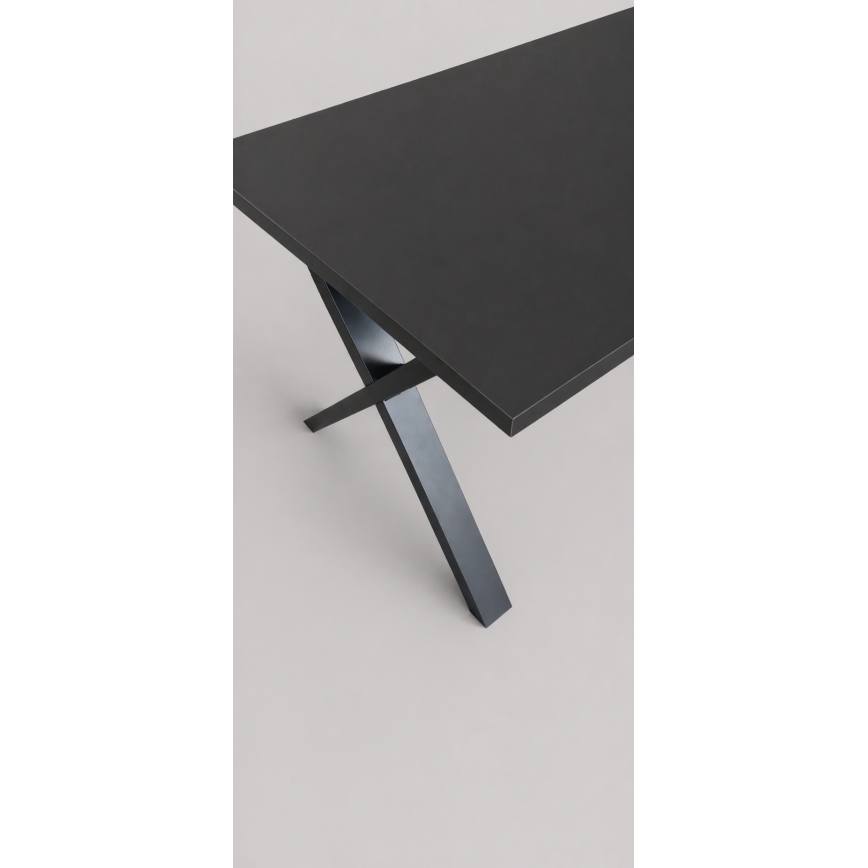 Rozkladací jedálenský stôl DOMO 150/190x80 cm čierny