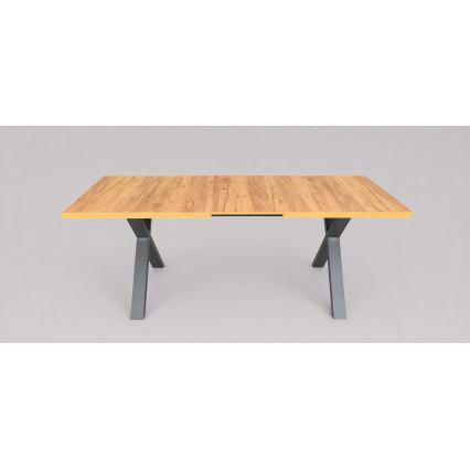 Rozkladací jedálenský stôl DOMO 150/190x80 cm dub craft/čierna