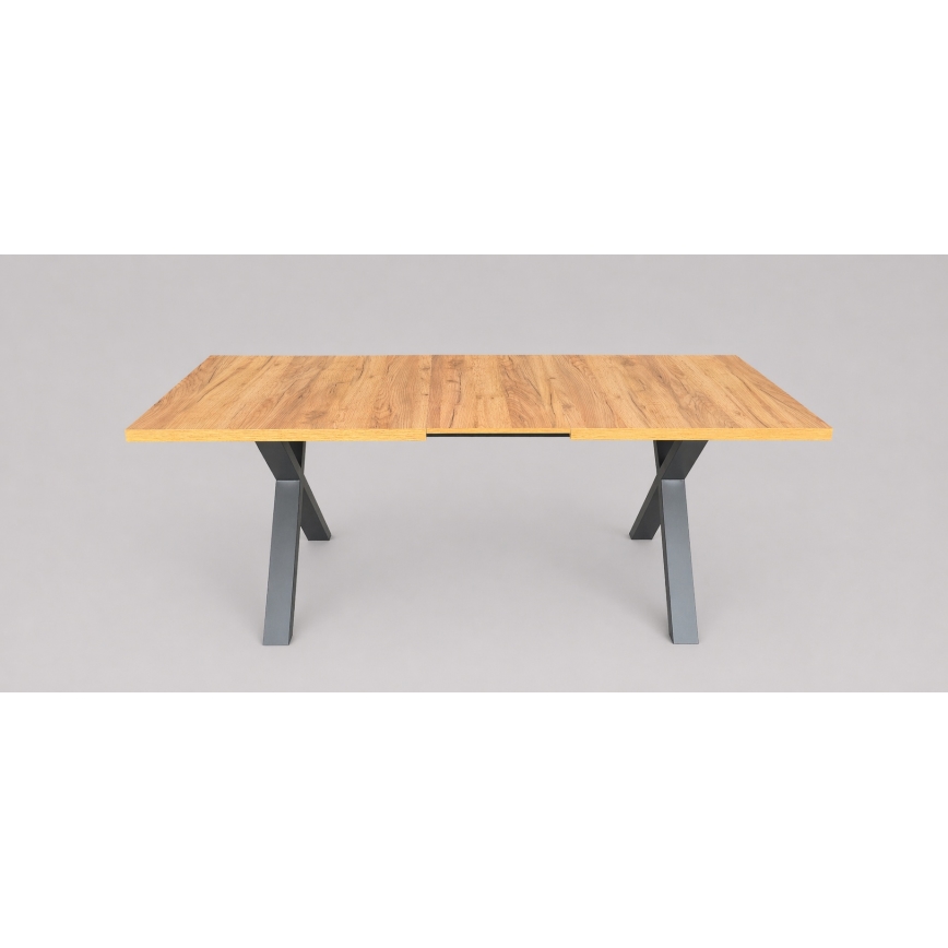 Rozkladací jedálenský stôl DOMO 150/190x80 cm dub craft/čierna