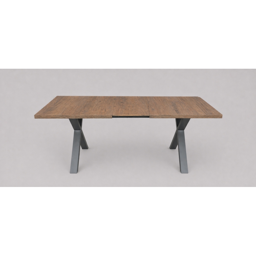 Rozkladací jedálenský stôl DOMO 150/190x80 cm dub lefkas/čierna