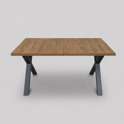 Rozkladací jedálenský stôl DOMO 150/190x80 cm dub lefkas/čierna