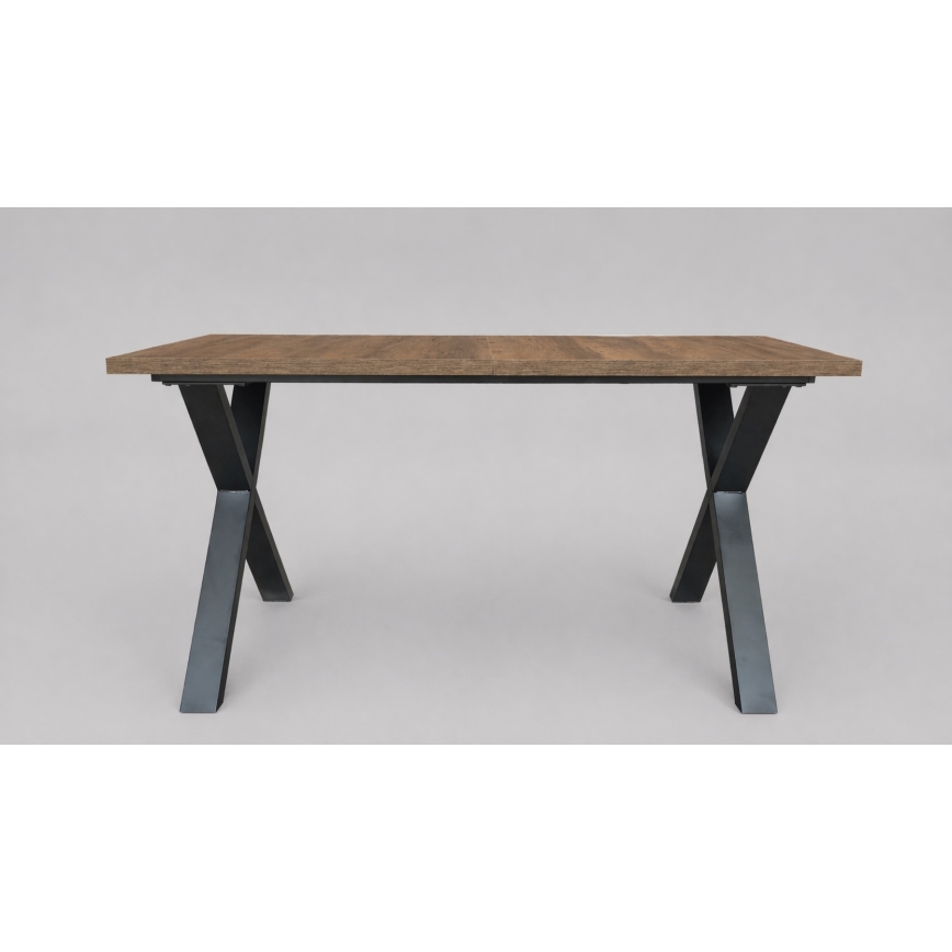 Rozkladací jedálenský stôl DOMO 150/190x80 cm dub lefkas/čierna