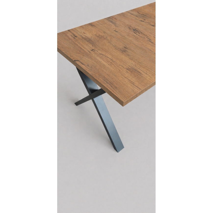 Rozkladací jedálenský stôl DOMO 150/190x80 cm dub lefkas/čierna