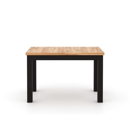 Rozkladací jedálenský stôl DOO 120/160x75 cm dub artisan/čierna