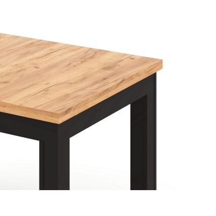 Rozkladací jedálenský stôl DOO 120/160x75 cm dub craft/čierna