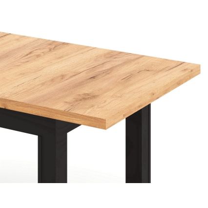 Rozkladací jedálenský stôl DOO 120/160x75 cm dub craft/čierna