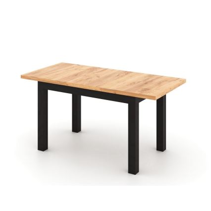Rozkladací jedálenský stôl DOO 120/160x75 cm dub craft/čierna