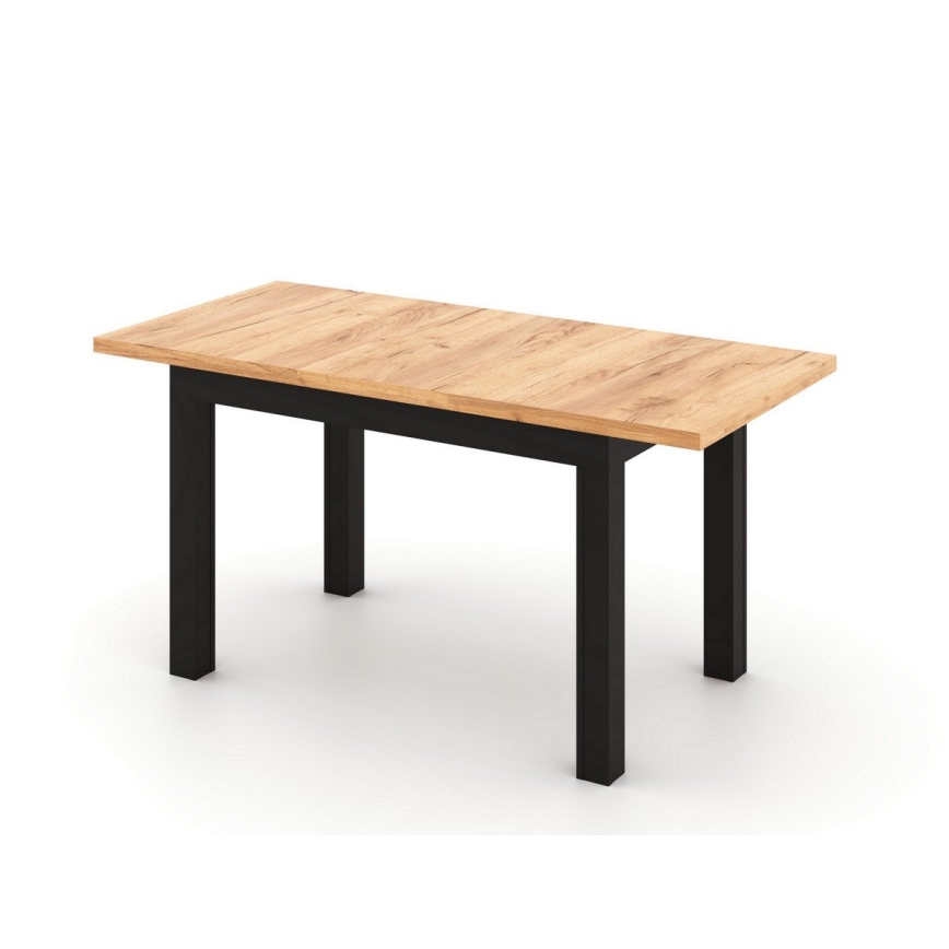 Rozkladací jedálenský stôl DOO 120/160x75 cm dub craft/čierna