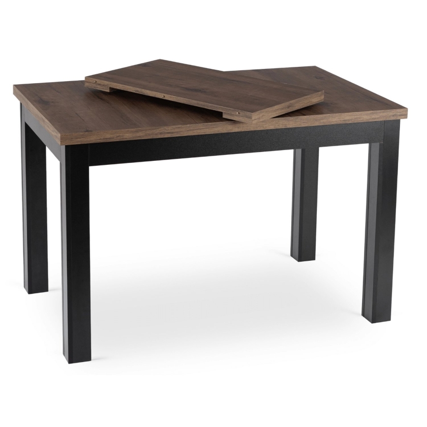 Rozkladací jedálenský stôl DOO 120/160x75 cm makadamia/čierna