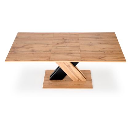 Rozkladací jedálenský stôl DROM 130/175x85 cm dub wotan/čierna