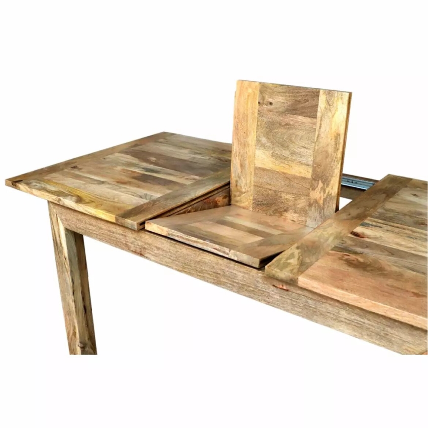 Rozkladací jedálenský stôl HINA 180x90 cm masív/mangovník