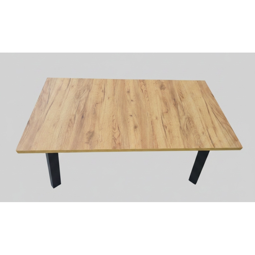 Rozkladací jedálenský stôl KERNO 150/190x80 cm dub craft/čierna