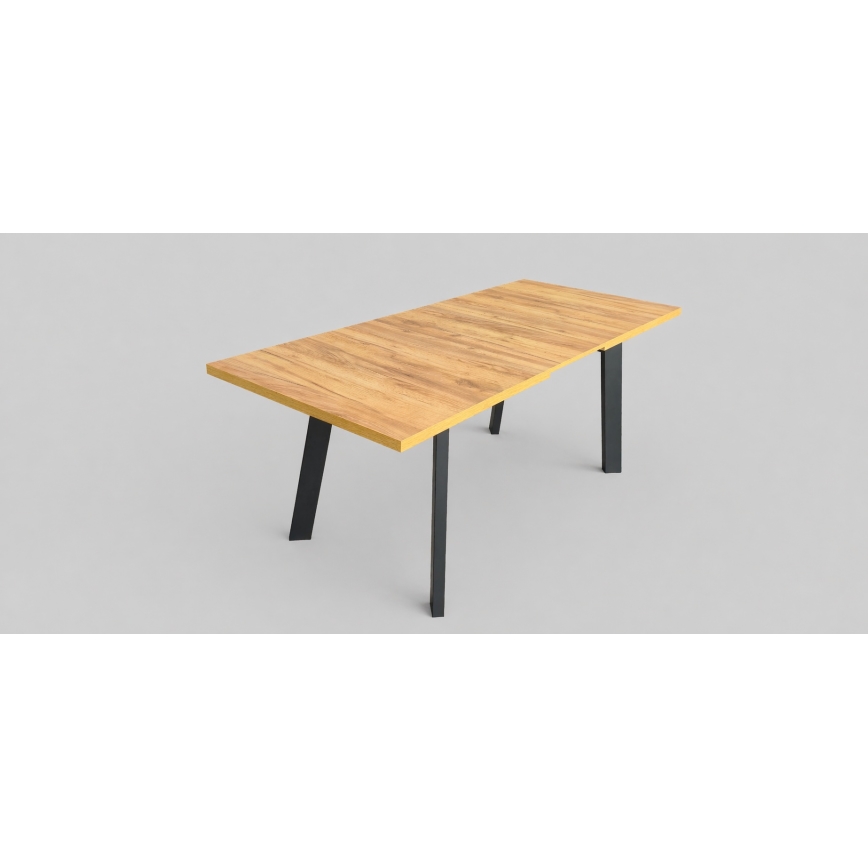 Rozkladací jedálenský stôl KERNO 150/190x80 cm dub craft/čierna