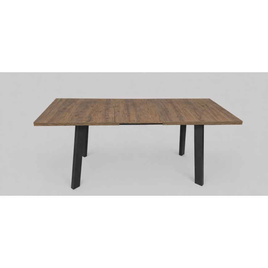 Rozkladací jedálenský stôl KERNO 150/190x80 cm dub Lefkas/čierna