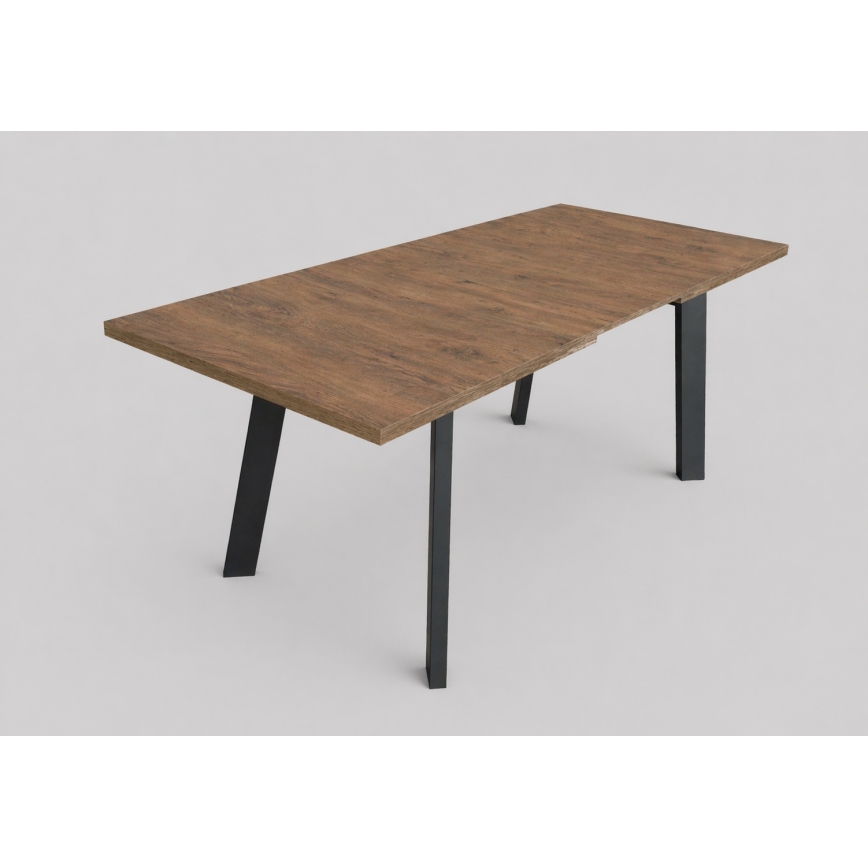 Rozkladací jedálenský stôl KERNO 150/190x80 cm dub Lefkas/čierna