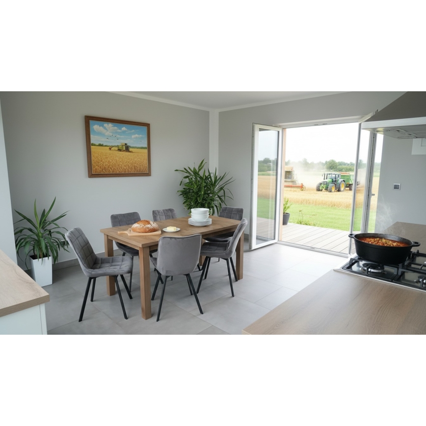 Rozkladací jedálenský stôl LIAM dub