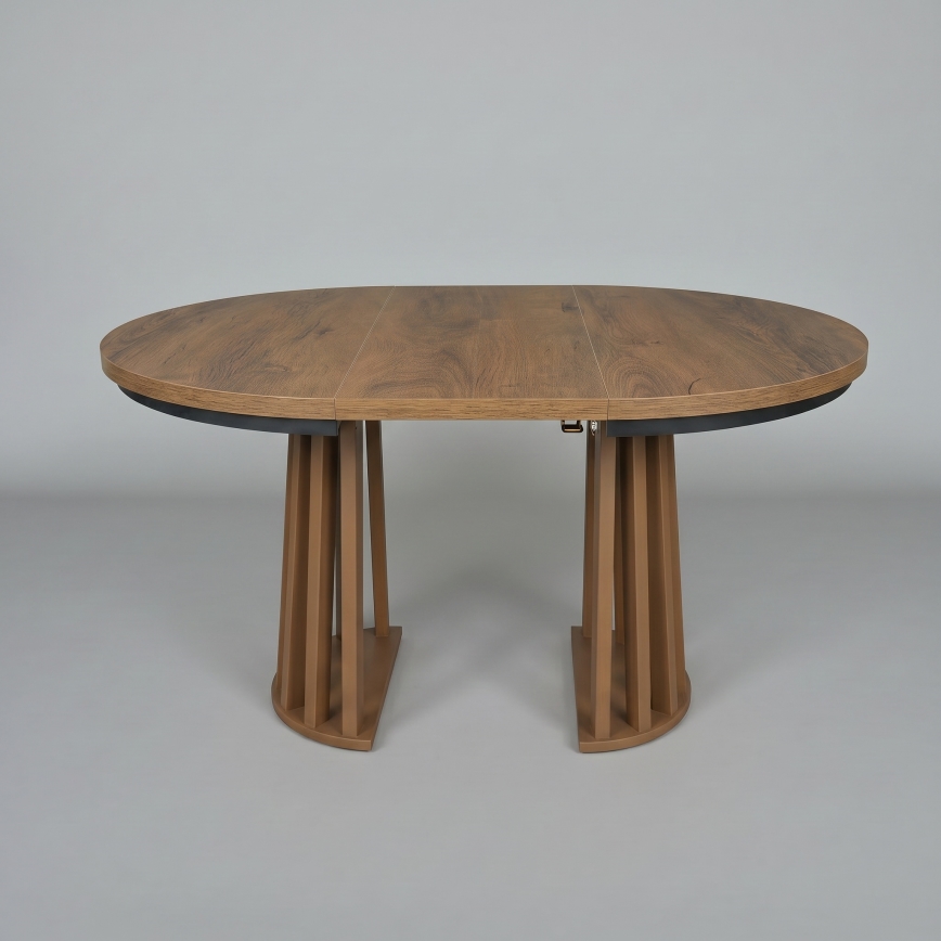 Rozkladací jedálenský stôl NEXUS 100/140x77 cm dub lefkas/čierna