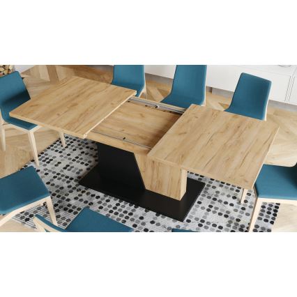 Rozkladací jedálenský stôl NINO dub craft/čierna