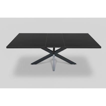 Rozkladací jedálenský stôl SAMLE 150/190x80 cm čierny