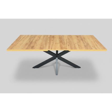 Rozkladací jedálenský stôl SAMLE 150/190x80 cm dub craft/čierna